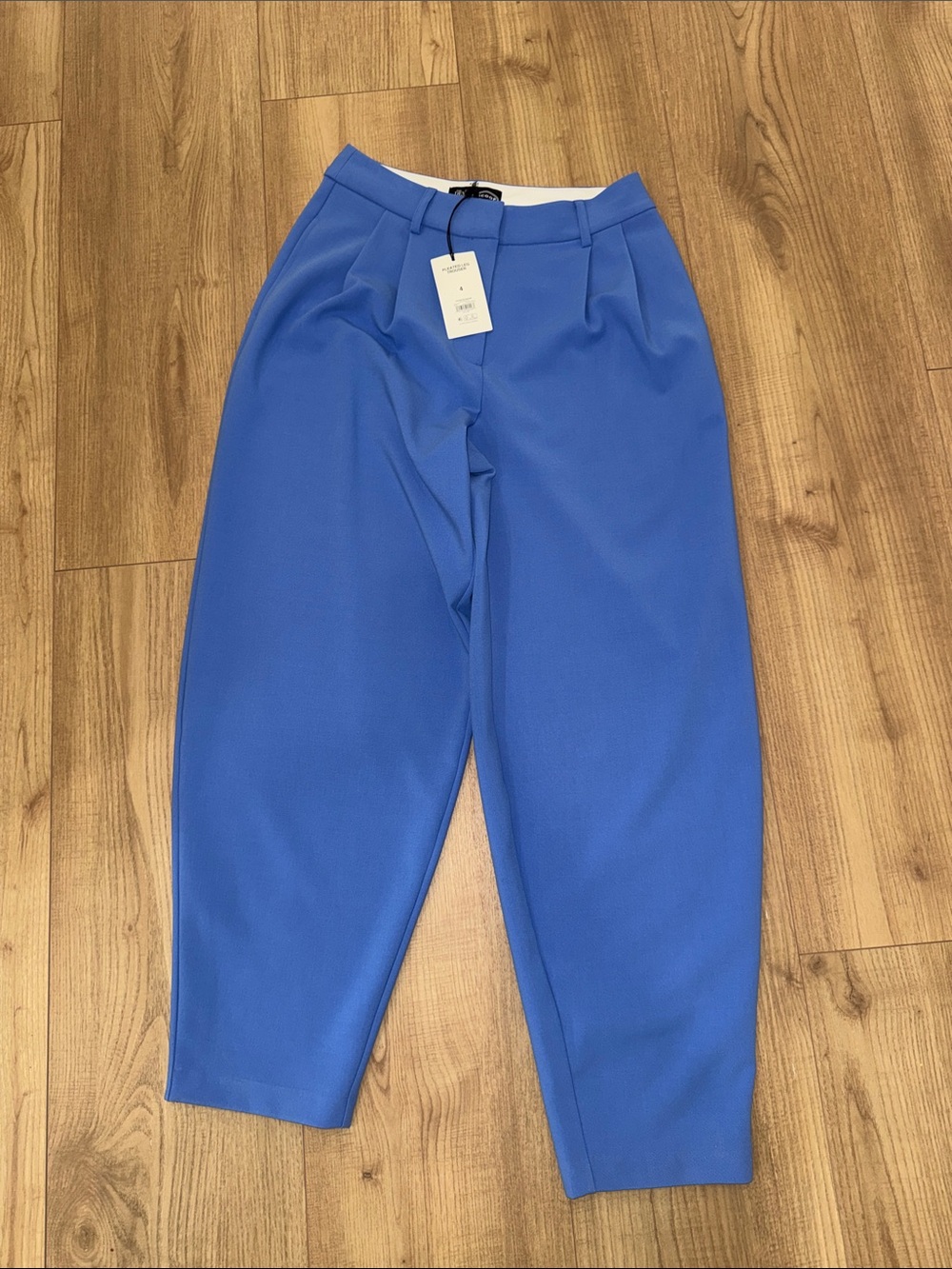 Royal Blue High-Waist Tapered Pants